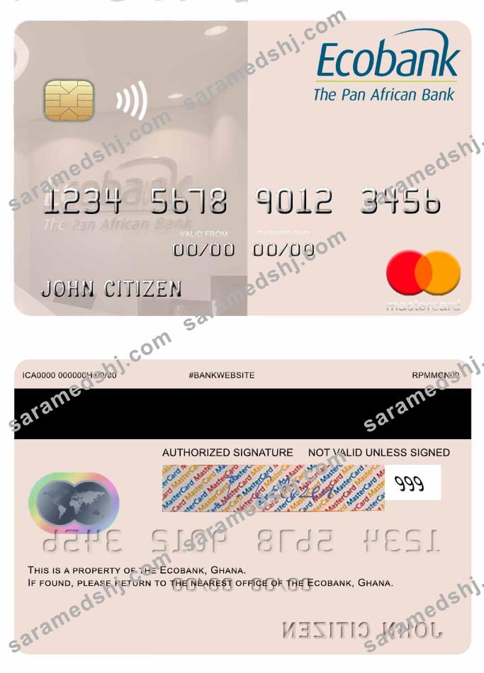 Ghana Ecobank Ghana mastercard